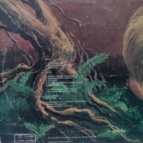Disco Lp - Daniel Grau / El Leon Bailarin. Album (1980) (Usado)