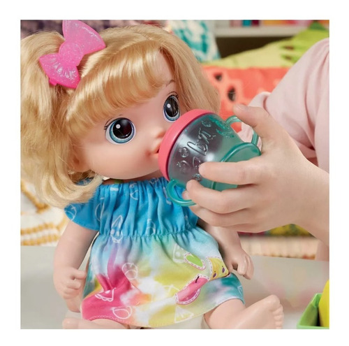 Baby Alive Fruity Sips Muñeca Rubia Hace Pipi Accesorios