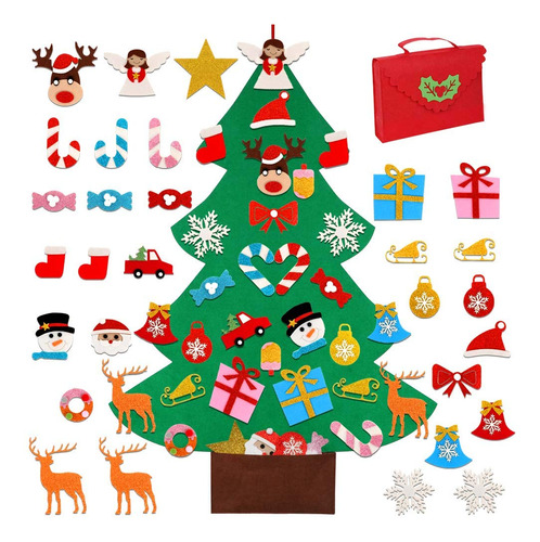 Ourwarm Arbol Navidad Fieltro Para Niño 3 Pieson 30 Adorno