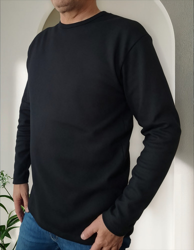 Camiseta Hombre Talles Especiales Manga Larga De Interlock