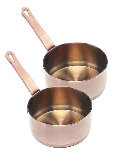 2 Piezas De Acero Inoxidable Cacerola Leche Café Calentador