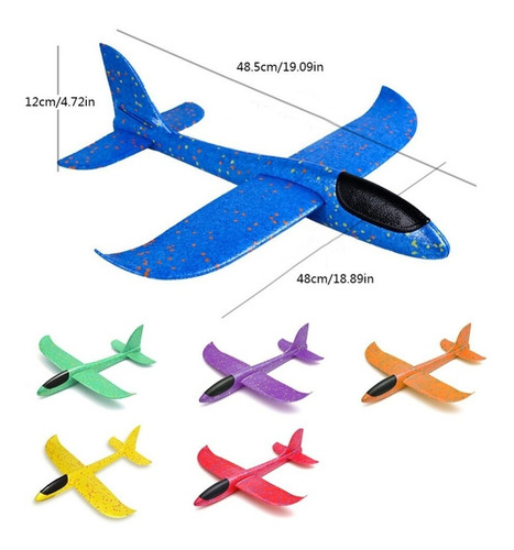 Avion Luz Led Unicel Juguete Planeador Mayoreo Color Verde