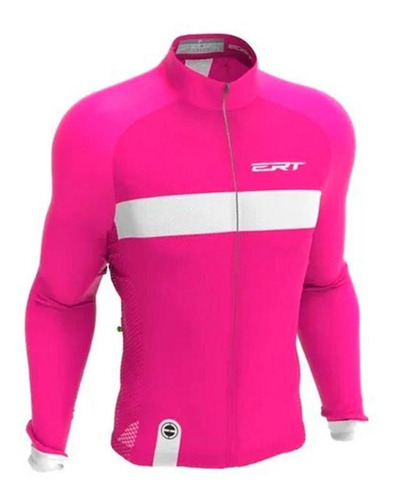 Camisa Ciclismo Classic Ert Manga Longa Stipe Pink Mtb Bike