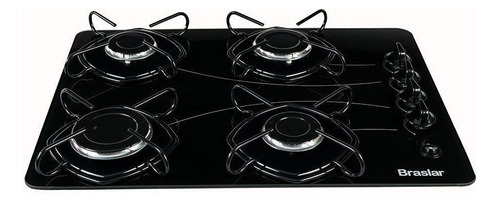 Fogão cooktop gás Braslar 4 Queimadores preto 127V/220V