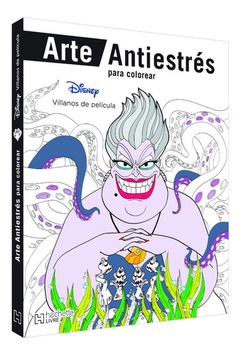 Libro Colorear Villanos Disney Antiestres Hojas Gruesas 