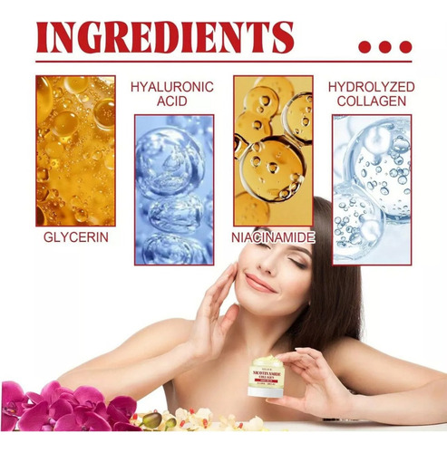 - Creme De Colágeno Com Niacinamida, Hidratante Facial Com