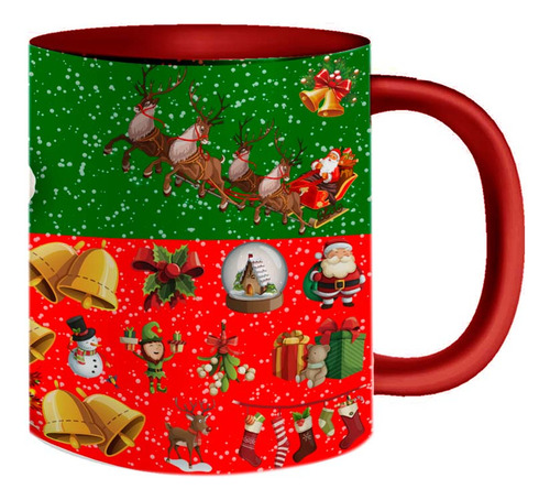 Caneca De Porcelana Especial Natal Grinch Chibi Com Gorro