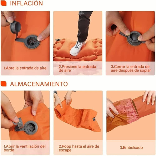 Colchón De Campamento Inflable Con Bomba De Pedal