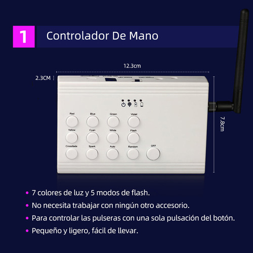 60 Pack Regalos De Recuerdo De Boda Pulsera Led Con Control
