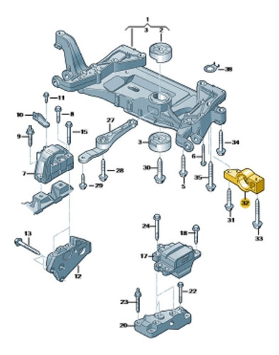 Imagen 4 de 10 de Buje Brazo De Suspensión Febi Vw Sharan Tiguan Passat Cc