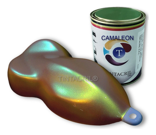 Pintura Camaleón Bicapa X 1 Lt. Azul - Verde - Oro