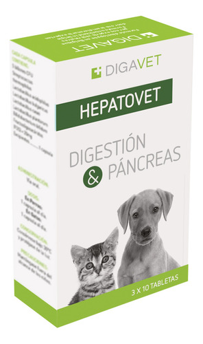 Hepatovet Digestion Y Pancreas Digavet 30 Comprimidos