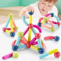 Comprar Juego Construcción Bloques Magnéticos 130 Piezas En Clicshop