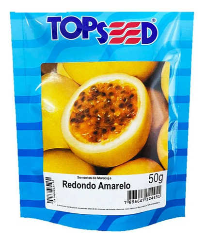 Sementes De Maracujá Redondo Amarelo Topseed 50 Gramas