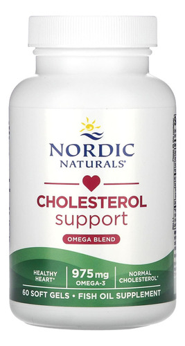 Nordic Naturals Suplemento Apoyo Colesterol Omega 60 Cap Sabor Sin Sabor