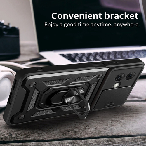 Funda Protectora Para Realme C67, C65, C63 Y C61, Cámara Deslizante, Con Forma De Atril, A Prueba De Golpes