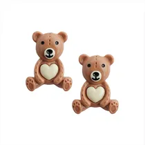 Comprar Aplique De Resina Oso Con Corazon X10 Unis Artesanias
