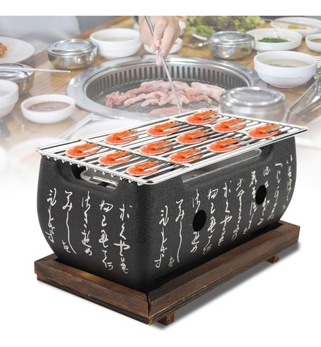 Parrilla De Carbón Japonesa Rectangular