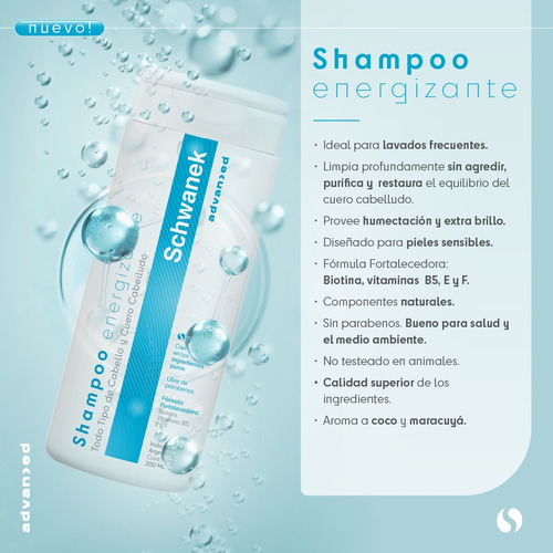 Kit X2 Schwanek Rutina Hidratación Mujer Shampoo Baño Crema