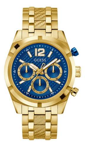 Relógio masculino elegante Guess Gold Strap 2