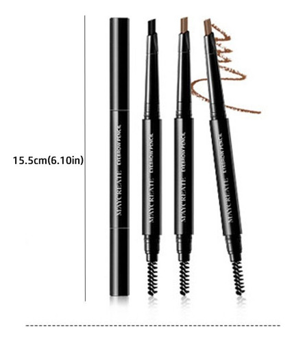 Lápis De Sobrancelha 2 Em 1 Giratório Para Fazer Olhos, Ferr