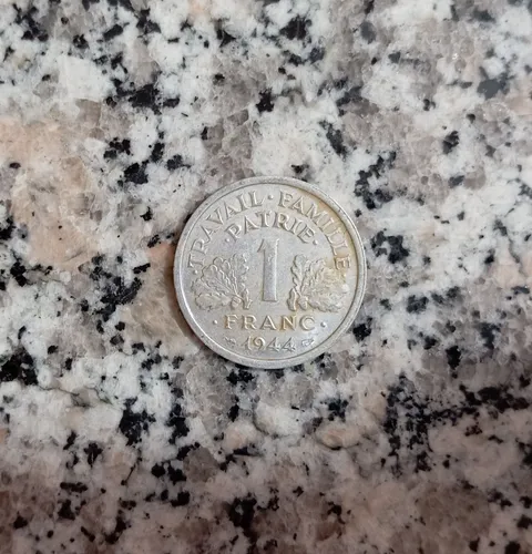 Moneda Francia Vichy 1944 Etat Francais 1 Franco W W I I