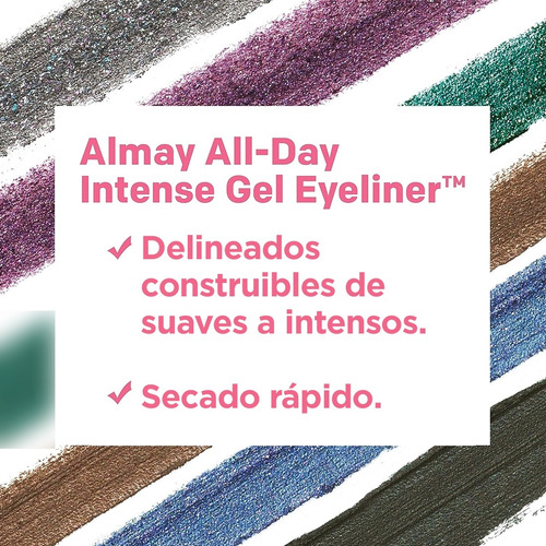 Delineador De Ojos Almay All-day Intense Gel Tono Grey