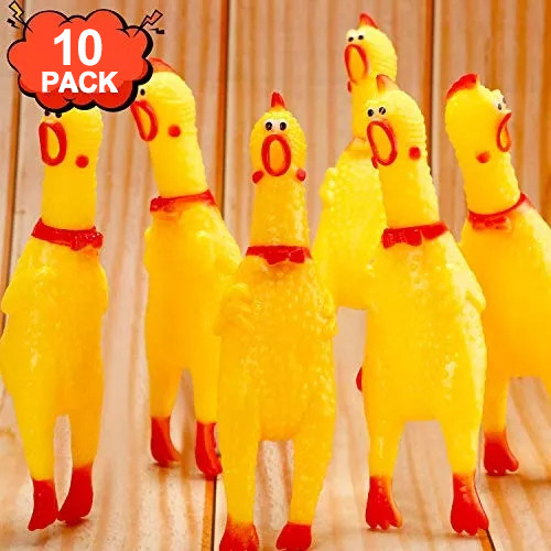 Generic 10 Pzs Screaming Chicken Juguete Niña Niño Broma