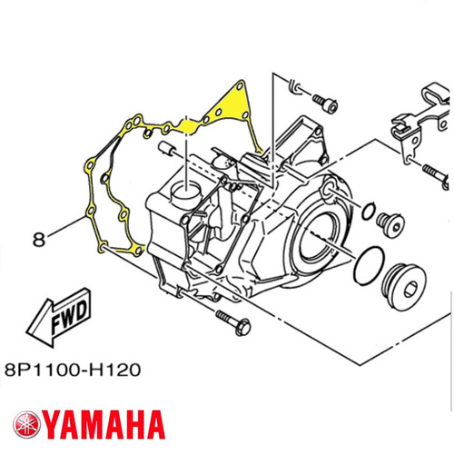 Junta Lado Bobina Yamaha Yfz 450r 09 - 18 / Yfz 450x 10 - 11