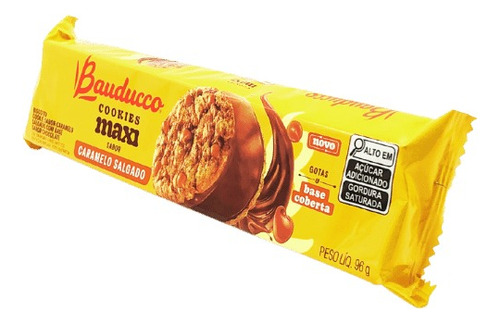 Kit 10 Cookies Maxi Caramelo Bauducco 96g