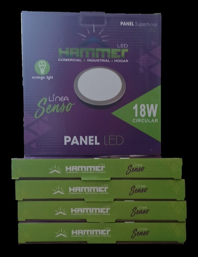Panel Led 18w 6500k Sobreponer Línea Senso