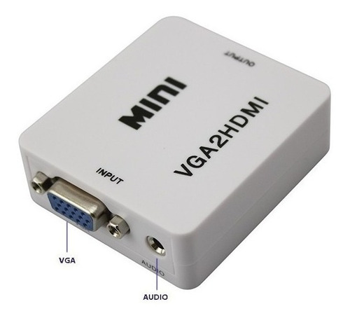 Convertidor  Vga A Hdmi + Audio Para Pc O Portáti