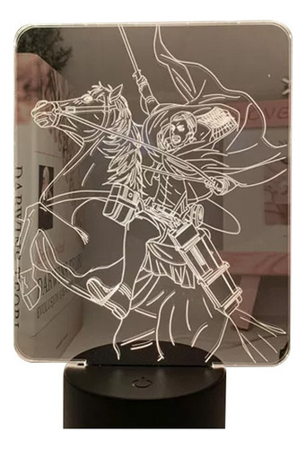 Anime Attack On Titan 3d Lámpara Erwin Smith Luz Decoración