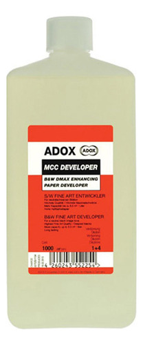 Concentrado Paper Developer Adox Mcc En Blanco Y Negro De 10