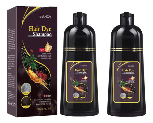 Shampoo Instantâneo Natural Para Tingimento De Cabelo Castan