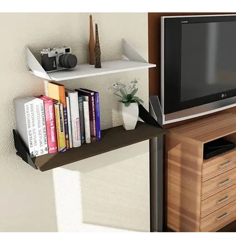 Imagen 5 de 9 de Estante Con Mensulas Exahome 80x20 Repisa Unico 18mm Bazar