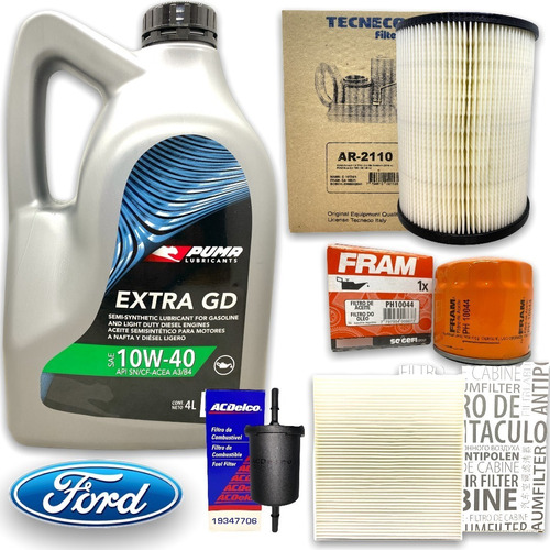 Kit Service Aceite 10w40 + 4 Filtros Ford Focus 2 1.6 2.0