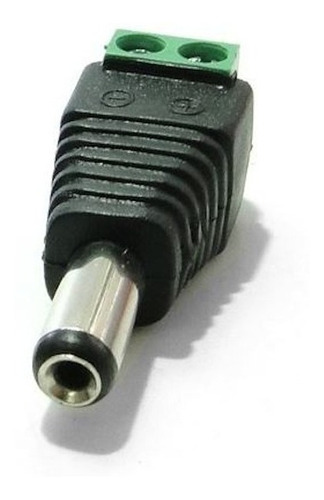 Ficha Plug Macho Dc 5,5 X 2,1 Bornera Camara Cctv Ditron