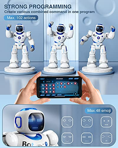 Robot Inteligente Interactivo Color Blanco Azul Para Niños