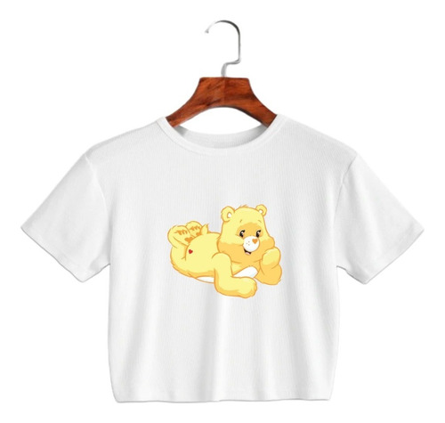 Crop Top Blanco - Amigosita Ositos Cariñositos - Care Bears