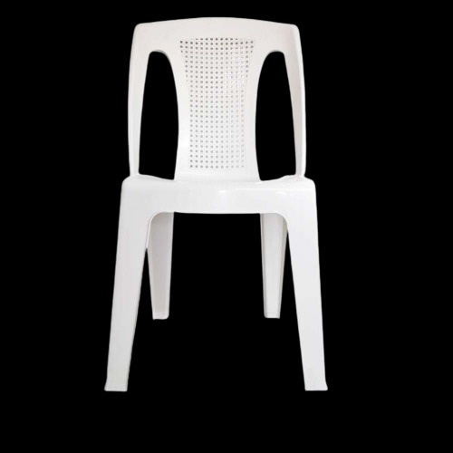 Sillas De Plástico 10 Piezas Marca Duna Color Blanco Plastico Blanco Blanco