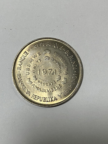 Burundi- Moeda De 10 Francos Fao 1971