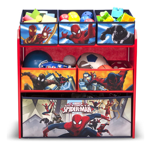 Organizador De Juguetes Delta Children Multicajon Spiderman
