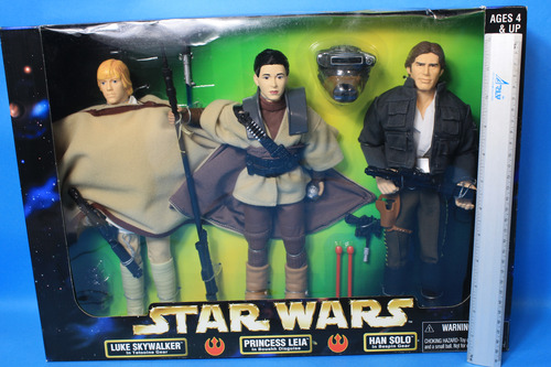 Luke Skywalker Princess Leia Han Solo 12 Pulgadas Star Wars (Usado)