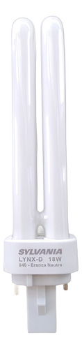 Lámpara Bajo Consumo Sylvania Dulux 18w/840 4000k Neutro Blanco Neutro