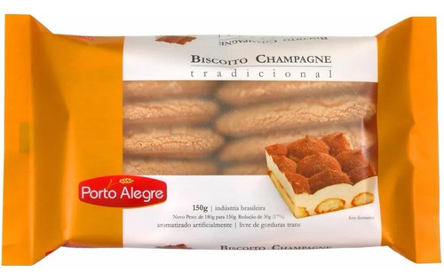 Kit C/ 2 Biscoito De Champagne Tradicional Porto Alegre 150g