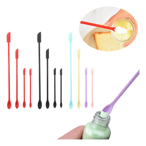 (c) Miniespátula De Maquillaje De Silicona, Juego De Espátul