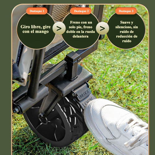 Carrito Vagon Plegable Multiusos Con Manija Para Camping Bl