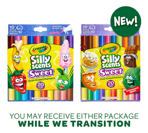 Rotuladores Crayola Silly Scents De Doble Punta, Con Aroma D