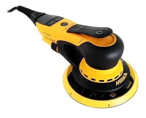 Lijadora orbital Mirka Deros 650CV amarilla y negra 50Hz/60Hz 350W 220V